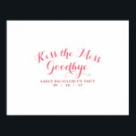 Póster Beije A Senhorita Festa de solteira Guest<br><div class="desc">Peça às suas garotas que façam batom,  beijam e assinem para fazer uma gentil manutenção da sua Festa de solteira.</div>