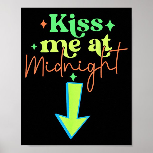 Poster Beije-Me Casais Engraçados Combinando Meia-Noite  (Frente)