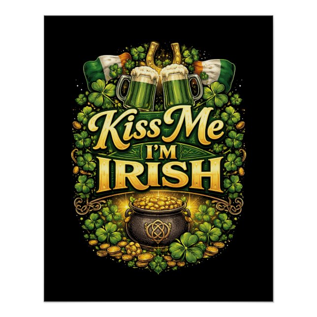 Póster Beije Me, Sou Irlandês (Frente)