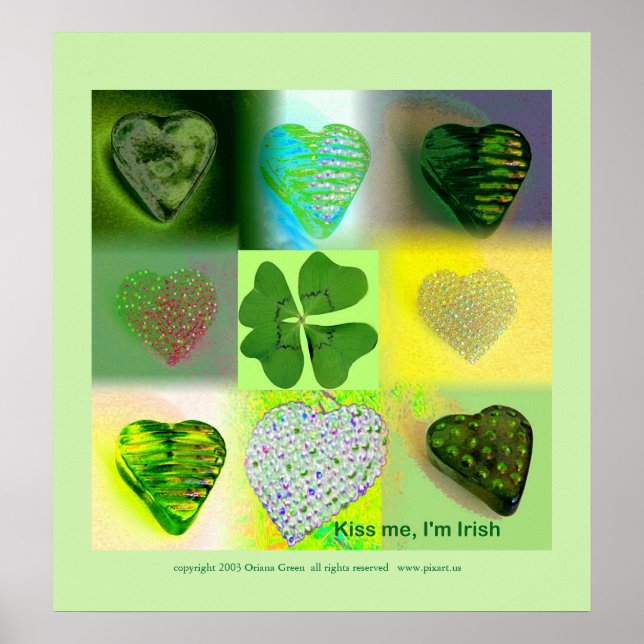 Póster Beije-me, sou irlandês (Frente)