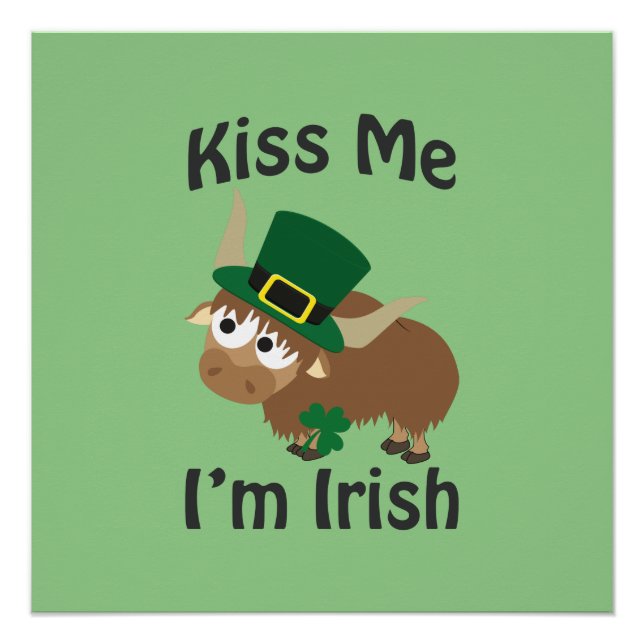 Póster Beije-me, sou irlandês Yak (Frente)