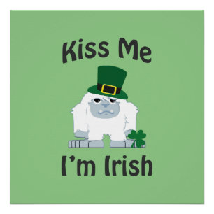 Póster Beije-me Sou o Yeti Irlandês