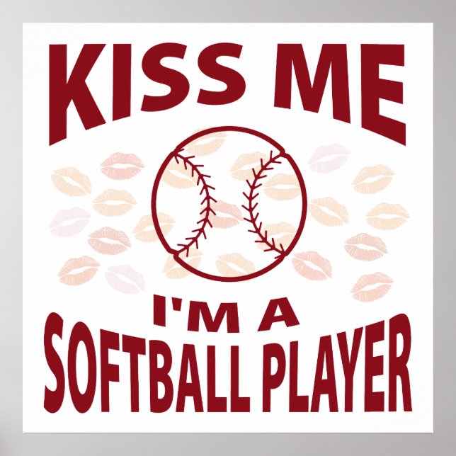 Póster Beije-me, sou um jogador de softball (Frente)