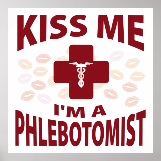 Póster Beije-me, sou um Phlebotomista (Frente)