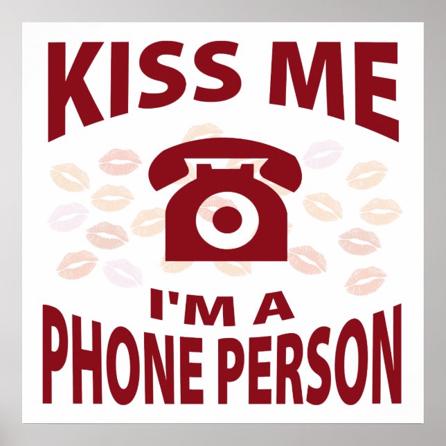 Poster Beije-me, sou uma pessoa de telefone (Frente)