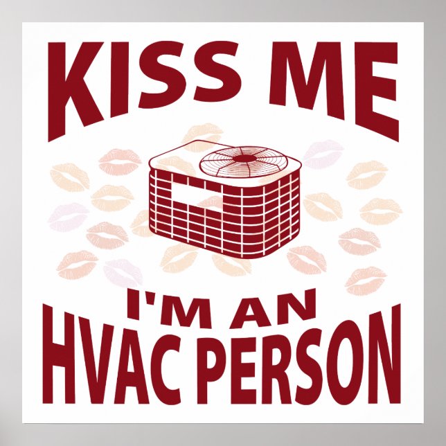 Póster Beije-me, sou uma pessoa do HVAC (Frente)