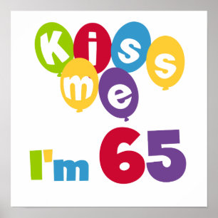 Poster Beije-me, tenho 65 t-shirts e presentes