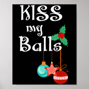 Poster Beije Meu Natal Humor Adulto Engraçado De Natal