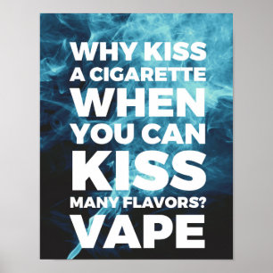 Póster Beije muitos sabores Vape