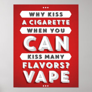 Póster Beije muitos sabores Vape