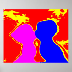 Poster Beije os presentes de Zazzle do MUSEU