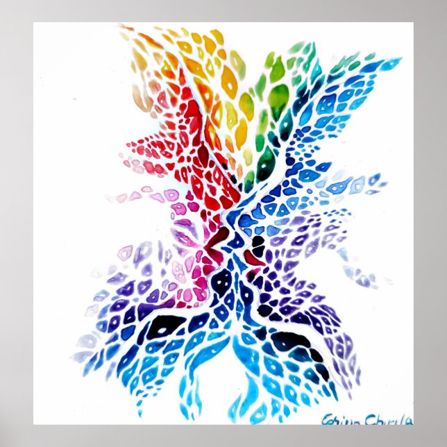 Poster Beijo colorido (Frente)