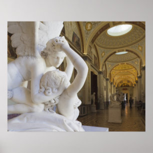 Póster Beijo de Cupido e Psique, por Antonio Canova