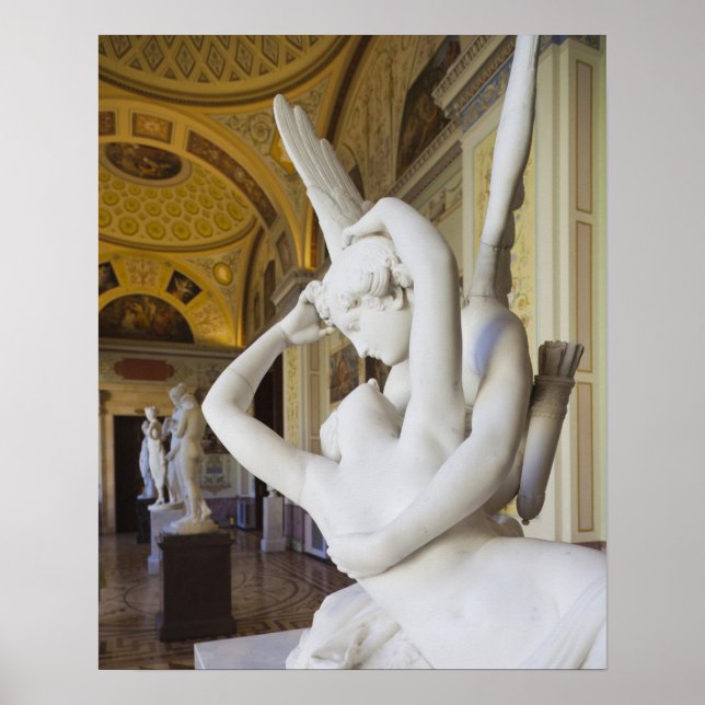 Poster Beijo de Cupido e Psique, por Antonio Canova (Frente)