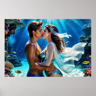 Poster Beijo dos Amantes Submarinos