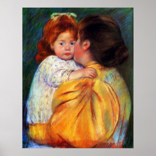 Póster Beijo materno 1896 por Mary Stevenson Cassatt