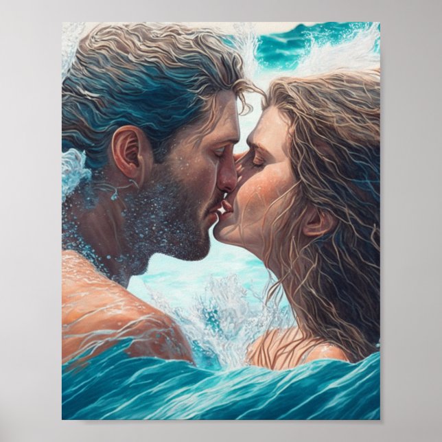 Poster Beijo nas ondas (Frente)