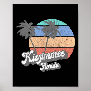 Poster Beijo Retro Kissimmee Flórida Fl Vintage Praia Sur
