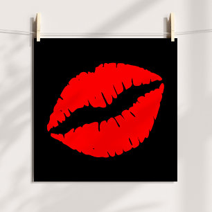 Póster Beijo Vermelho