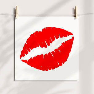 Póster Beijo Vermelho