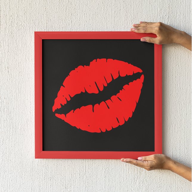 Póster Beijo Vermelho (Criador carregado)