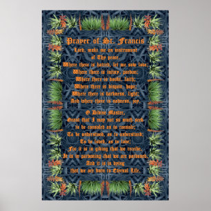 Poster Beira de Vera do aloés com oração de St Francis