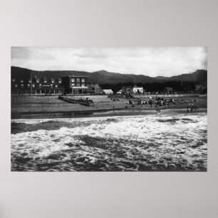 Póster Beira-mar, fotografia da praia de Oregon e do