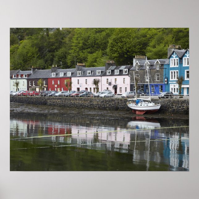 Póster Beira-mar, Tobermory, Ilha de Mull, Escócia, 2 (Frente)
