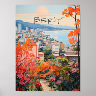Poster Beirut Líbano Viagem Cidade Estética