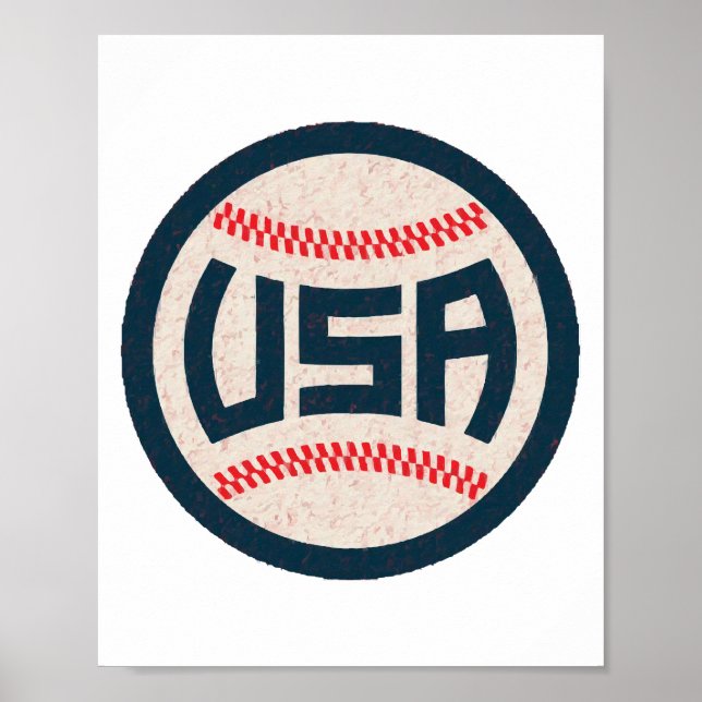 Poster Beisebol da Equipe EUA (Frente)