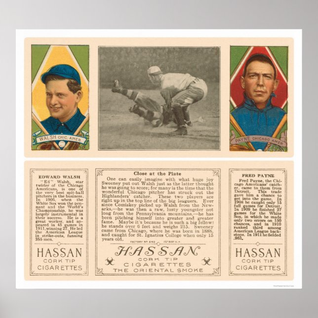 Póster Beisebol Em Casa White Sox 1912 (Frente)