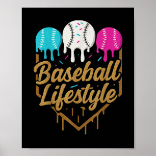 Poster Beisebol Estilo de Vida 101 Roupa Jovens Baseball 