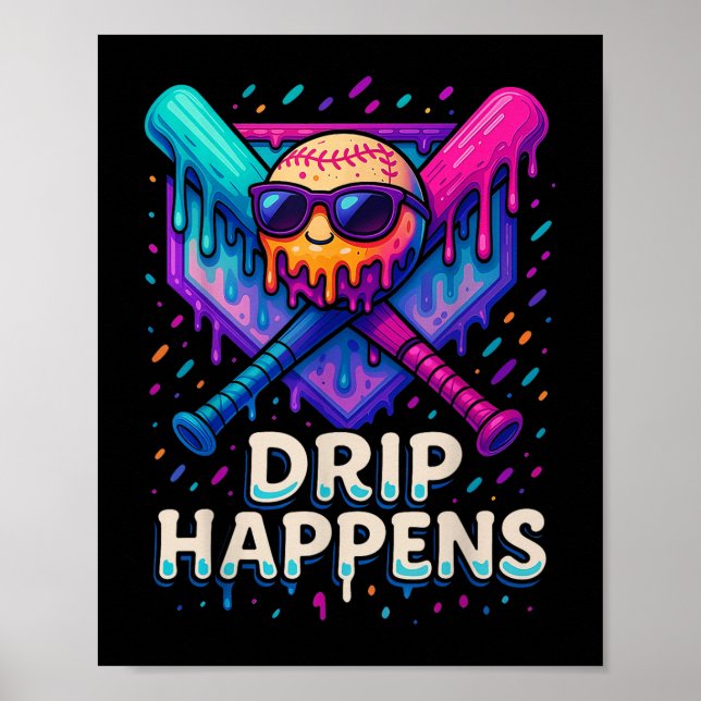 Poster Beisebol Estilo de Vida 101 Roupa Jovens Baseball  (Frente)