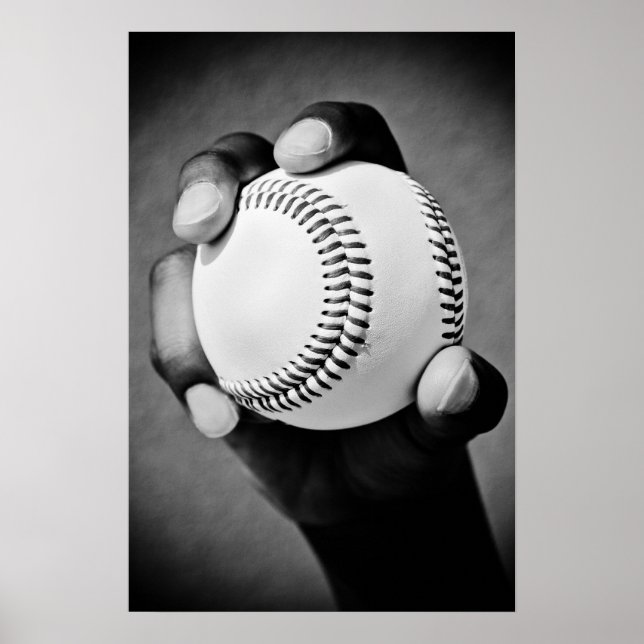 Poster beisebol na mão (Frente)