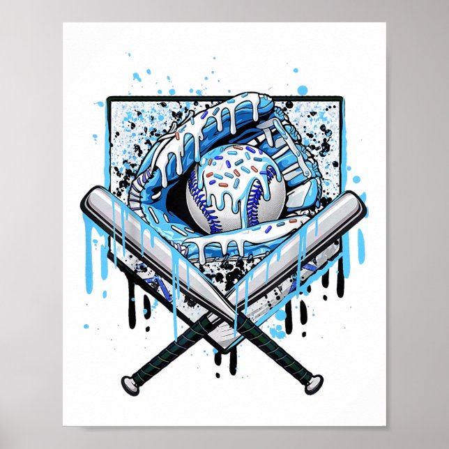 Poster Beisebol Para Rapazes Jovens Sorvetes De  B (Frente)
