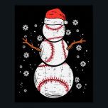 Poster Beisebol Snowman Xmas Christmas Sports Boys Wo<br><div class="desc">Beisebol Snowman Natal Homens do Esporte Homens Mulheres Crianças</div>