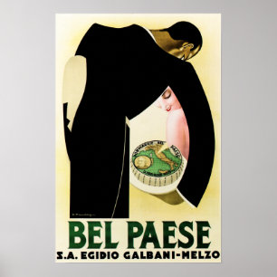 Poster BEL PAESE FORMAGGIO Italiano Queijo Comida Anúncio