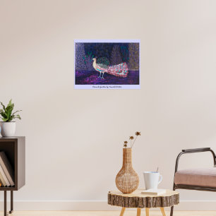 Póster Bela Arte Colorida de Pavão