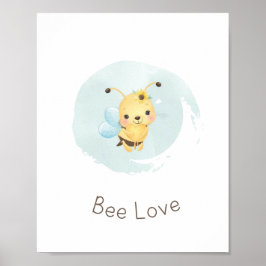 Poster Bela Azul/Amarelo Feliz Garçons Nursery Wall Art