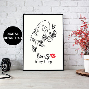 Póster Bela Bela Salão Arte, maquiadora Artista