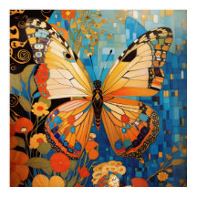 Bela Borboleta Decorânea Floral