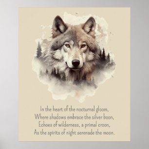 Poster Bela Cabeça de Lobo e Poema II