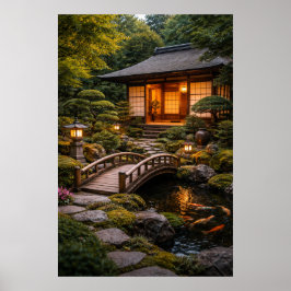 Poster Bela Casa Japonesa & Jardim