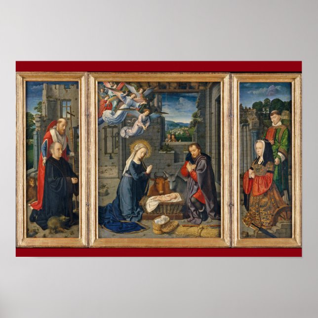 Poster Bela cena da Natividade Cena de Natal Religioso Je (Frente)