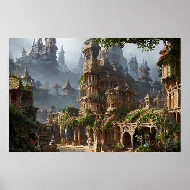 Poster Bela cidade magia encantada (Frente)