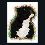 Póster Bela-Colorida Pop Art Americana<br><div class="desc">Este retrato original de um Bully Americano foi criado por mim usando uma combinação de esboços manuais e pintura junto com a arte digital. Ele tem um abstrato, um sentimento de pop, com muitos detalhes e cores brilhantes e alegres. Se você quiser esta design em um item não mostrado na...</div>