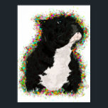 Póster Bela-Colorida Pop Art Americana<br><div class="desc">Este retrato original de um Bully Americano foi criado por mim usando uma combinação de esboços manuais e pintura junto com a arte digital. Ele tem um abstrato, um sentimento de pop, com muitos detalhes e cores brilhantes e alegres. Se você quiser esta design em um item não mostrado na...</div>