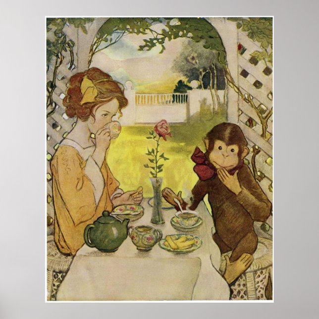 Póster Bela e a Besta de Jessie Willcox Smith (Frente)