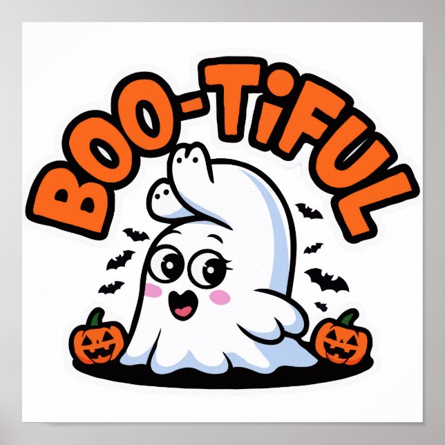 Poster Bela Fantasma do Halloween em Yoga Pose (Frente)