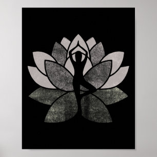 Poster Bela Flor de Lótus Yoga Espiritual